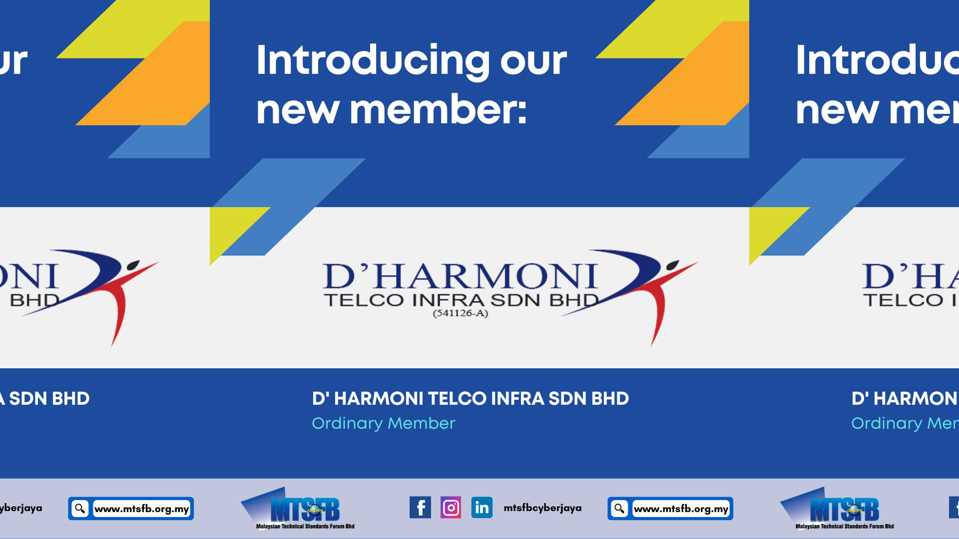 Read more about the article We are proud to announce our new membership of Malaysian Technical Standards Forum Bhd (MTSFB)